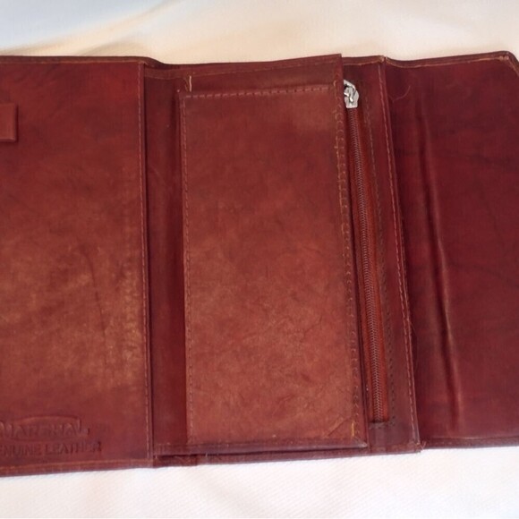 Marshal Burgundy Wallet & Checkbook - Picture 5 of 8